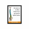 Perfect Posture Spine Framed Poster – Orange, Available in 3 Sizes - Image 3
