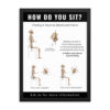 Sitting Posture Poster – Black Background, Framed (Available in 2 Sizes, Black or White Frame) - Image 3