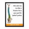 Perfect Posture Framed Poster with Orange Background – Posture Support with Spine Illustration