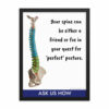 Perfect Posture Framed Poster with Navy Background – Spine Alignment Poster with Ask Us How