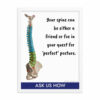 Perfect Posture Spine Framed Poster – Navy, Available in 3 Sizes - Image 6