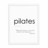 Pilates Fitness Quote Poster, Framed, 3 Sizes, Black or White - Image 6