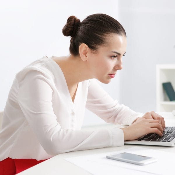 Slouching in front of the computer