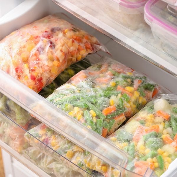 Frozen vegetables for cold therapy