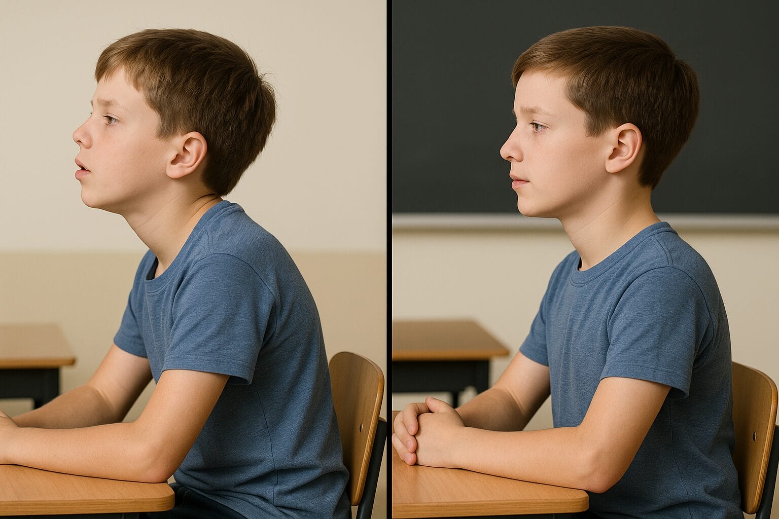 Forward head posture and mouth breathing